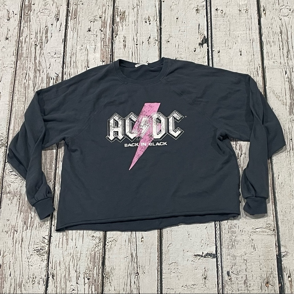 Women's AC/DC Heavy Metal Music Retro Style Crewneck Sweatshirt